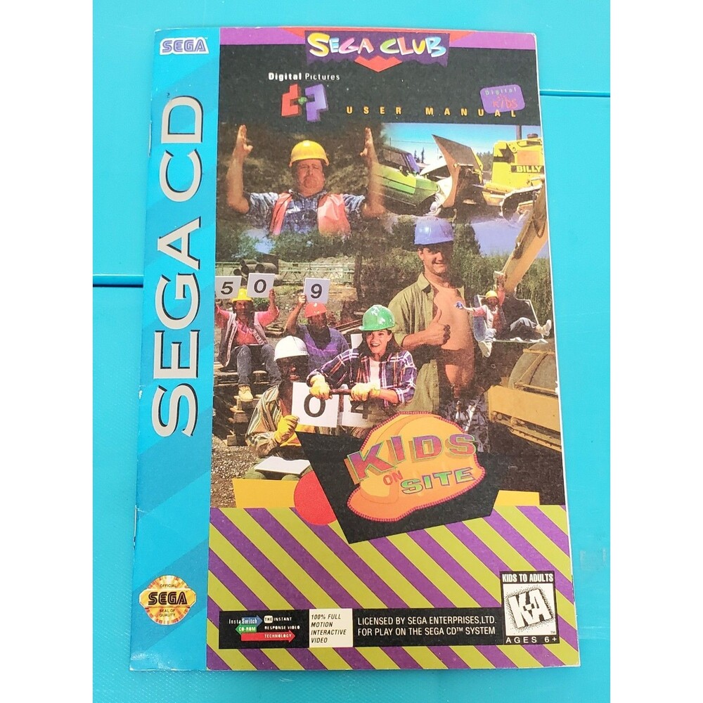 Kids on Site (Sega CD, 1994) MANUAL ONLY